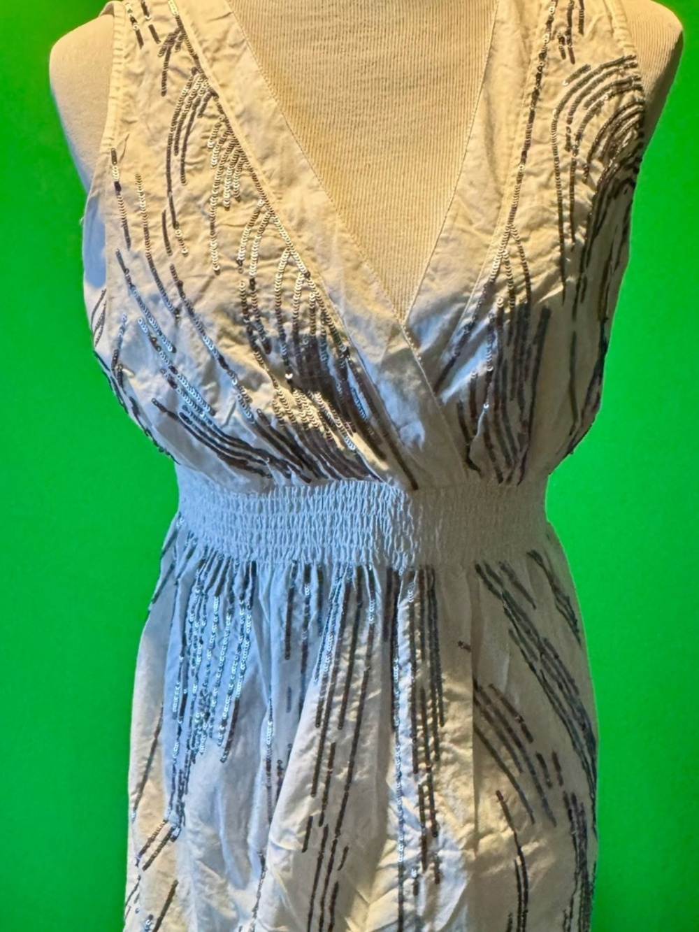 Karen Kane white Sequin Mini- Dress